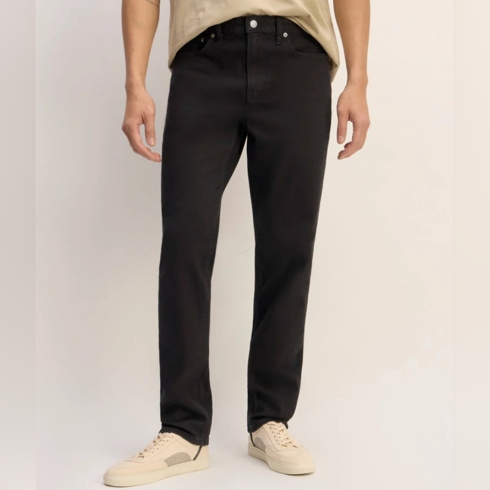 Everlane Organic Taper Jeans, Black